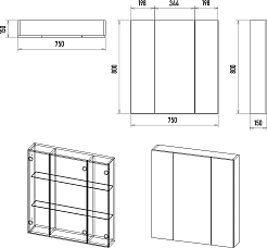 Misty Мебель для ванной Мира 80 белая матовая – фотография-17