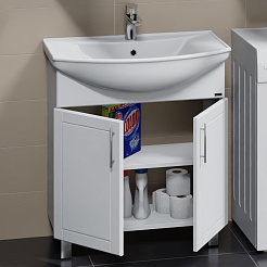 СанТа Тумба с раковиной Дублин 75 белая – фотография-3