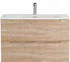 BelBagno Тумба с раковиной Etna 90 подвесная Rovere Bianco с раковиной BB-8099-90 – фотография-1