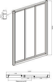 Ambassador Душевая дверь в нишу Forsa 120 17021103NX – фотография-6