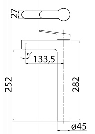 BelBagno Смеситель для раковины DELTA DEL-LMC-IN – фотография-2
