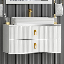 Brevita Мебель для ванной Sevilla 90 подвесная белая – фотография-3