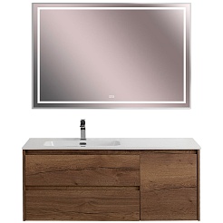 BelBagno Тумба с раковиной Kraft 120 L подвесная Rovere Tabacco – фотография-8