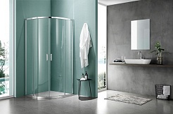 Aquatek Душевой уголок Ария 90x90 AQ ARI RO 09020CH профиль хром стекло прозрачное – фотография-4