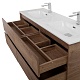 BelBagno Тумба под раковину Kraft 120 подвесная 4 ящика Rovere Tabacco двойная раковина – фотография-23