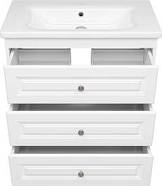 Misty Тумба с раковиной Ларго 80 белая – фотография-4