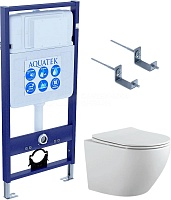 Aquatek Унитаз подвесной Европа AQ1901-00 в комплекте с инсталляцией Standard INS-0000012 и крепления KKI-0000002