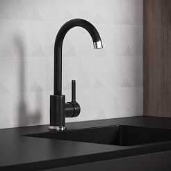 Aringa Смеситель для кухни Вико AR02018BL черный – фотография-3