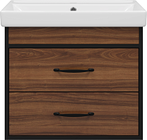 Misty Тумба под раковину Кедр 60 подвесная орех/черная