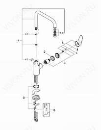 Grohe Смеситель "Eurodisc Cosmopolitan 32259002" – фотография-3