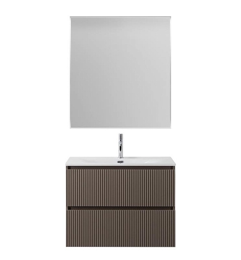 BelBagno Тумба с раковиной Uno 80 подвесная Бежевый матовый с раковиной BB-8099-80 – картинка-13