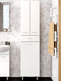 Onika Шкаф пенал Модерн 46 с б/к белый – фотография-4