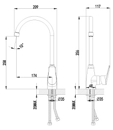 Lemark Смеситель Partner LM6555C для кухни – фотография-2