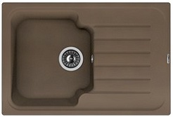 Florentina Мойка гранитная Таис 760 с крылом коричневый – фотография-1
