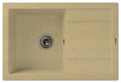 Florentina Мойка гранитная Липси 760 с углубленным крылом бежевый – фотография-1