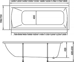 Marka One Акриловая ванна Modern 170x75 – фотография-4