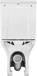 Azario Унитаз-компакт Dante AZ-93589 безободковый с бачком с сиденьем микролифт белый – фотография-9