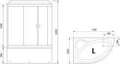 Royal Bath Душевая кабина ALP RB 170ALP-T-L 170x100 L с г/м стекло прозрачное профиль белый – фотография-8