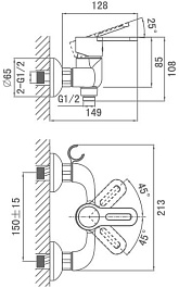 D&K Смеситель "Paulinus Rhein DA1353101" для душа – фотография-3