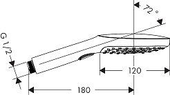 Hansgrohe Душевая лейка Raindance Select E 120 3jet 26520400 – фотография-8