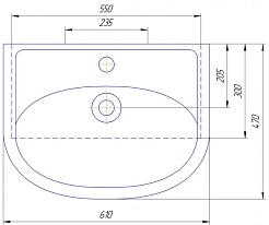 Vigo Тумба с раковиной "Atlantic 2-60" с бельевой корзиной – фотография-8