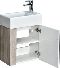 Акватон Тумба с раковиной Вита 45 белый, ясень шимо – фотография-2