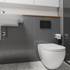 Milacio Клавиша смыва Standart MCU.204 черная матовая/хром – фотография-5