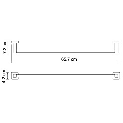 WasserKRAFT Штанга для полотенец "Lippe  K-6530" – фотография-3