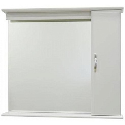 Водолей Зеркальный шкаф Тунис 85 R белый – фотография-1