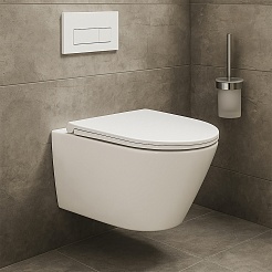 Azario Унитаз подвесной Lander AZ-2802E безободковый белый – фотография-2