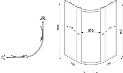 Triton Душевой уголок Альфа-хром 80/80 Щ0000056788 – фотография-4