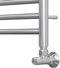 Point Полотенцесушитель водяной Аврора премиум П14 500x1000 PN10150SP с полкой хром – фотография-4