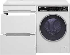 Misty Тумба с раковиной Байкал 120 L под стиральную машину белая – фотография-3