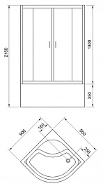 Royal Bath Душевая кабина Fato 90/90 RB90CK-M-BL – фотография-3
