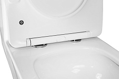 Azario Унитаз-моноблок Terni AZ-8618T безободковый с бачком с сиденьем микролифт белый – фотография-14