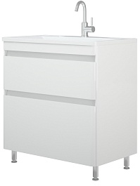 Corozo Тумба с раковиной напольная Алабама 80 Z2 белая – фотография-1