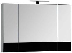 Aquanet Зеркальный шкаф "Верона 100" камерино черный – фотография-1