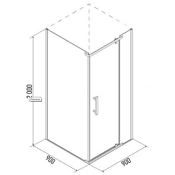 Erlit Душевой уголок ER 10109H-C4 – фотография-2