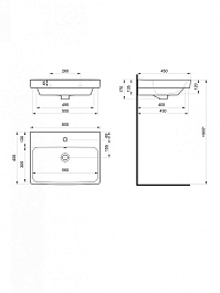 Onika Тумба с раковиной Балтика-Квадро 60 напольная белая – фотография-9