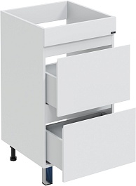 СанТа Мебель для ванной под стиральную машину Марс 120 R 2 ящика белая – фотография-7