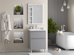 Misty Мебель для ванной Лаки 60 серая – фотография-2