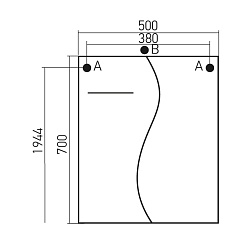 Mixline Зеркало-шкаф Муссон 50 R – фотография-2
