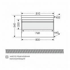 СанТа Тумба с раковиной Марс 80 подвесная – фотография-5