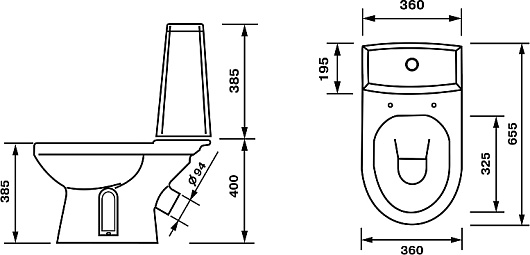 Оскольская керамика Унитаз-компакт Фиона декор Лондон 439868 микролифт – фотография-4