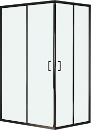 RGW Душевой уголок Passage PA-040B 100x90 профиль черный стекло матовое сатинат – фотография-1