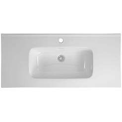 Aquatek Тумба с раковиной Вега 100 подвесная матовая белая – фотография-6