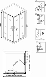 Veconi  Душевой уголок Rovigo RV-29 90x90 – фотография-3