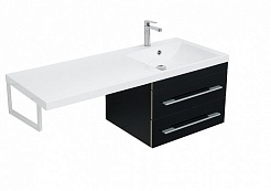 Aquanet Тумба с раковиной Верона 120 R подвесная черная – фотография-7