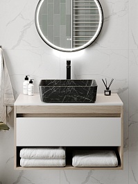 Teymi Раковина накладная Helmi 50 T50261 черный мрамор – фотография-7