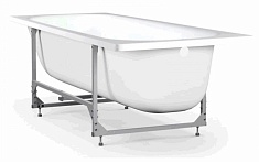 ВИЗ Стальная ванна Donna Vanna 150/70 с каркасной подставкой белая орхидея